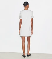 Silk Front T-Shirt Dress