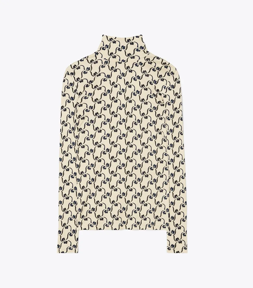 Silk Jersey Turtleneck