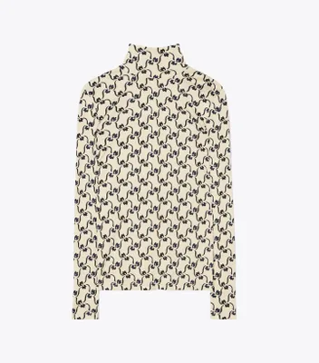 Silk Jersey Turtleneck