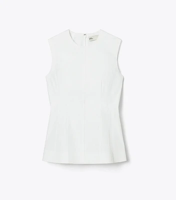 Sleeveless Cotton Poplin Top