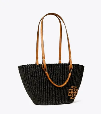 Small Ella Straw Basket Tote
