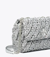 Small Kira Woven Shoulder Bag