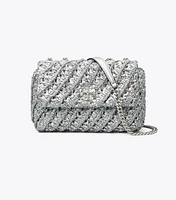 Small Kira Woven Shoulder Bag