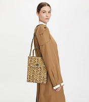 Small Lee Radziwill Embossed Shopper