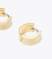 Small T Monogram Hoop Earring