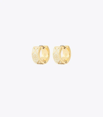 Small T Monogram Hoop Earring
