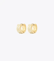 Small T Monogram Hoop Earring