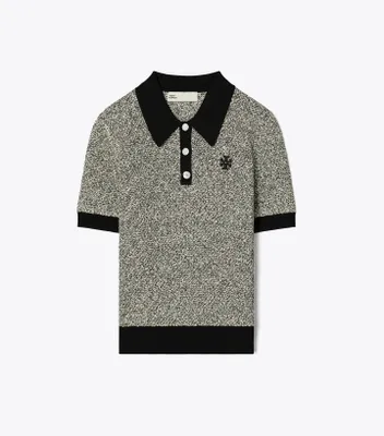 Speckled Knit Polo