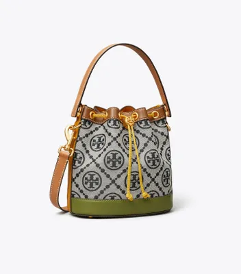 T Monogram Colorblock Bucket Bag