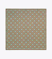 T Monogram Double-Sided Silk Square Scarf 