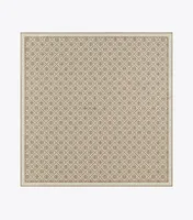 T Monogram Double-Sided Silk Square Scarf