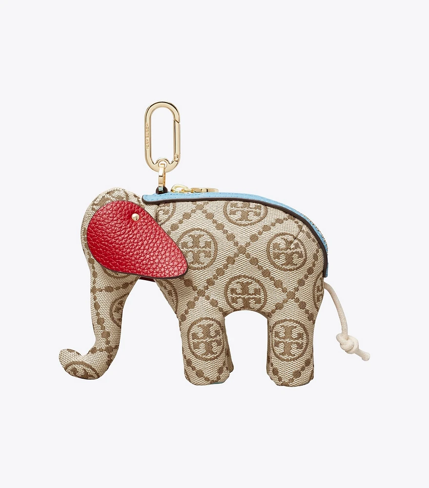 T Monogram Elephant Key Ring