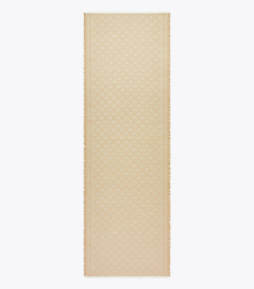 T Monogram Jacquard Oblong Scarf