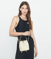 T Monogram Pebble Mini Bucket Bag