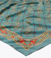 T Monogram Silk Square Scarf
