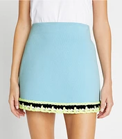 Tech Knit Viscose Mini Skirt