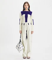 Wide-Leg Cotton Pants