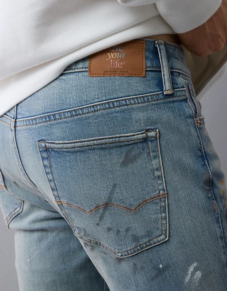 Jean moulant à coupe athlétique rapiécé AirFlex+ AE