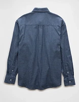AE Everyday Plaid Flannel Button-Up Shirt