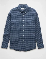AE Everyday Plaid Flannel Button-Up Shirt