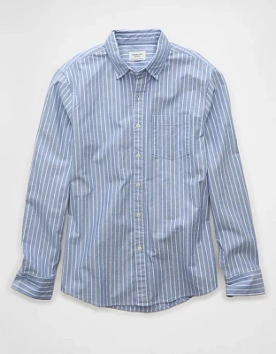 AE Everyday Oxford Striped Button-Up Shirt