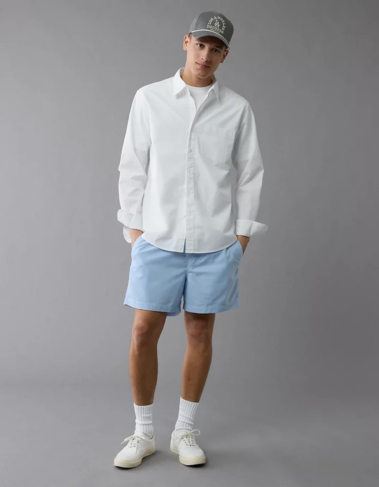 Chemise boutonnée en popeline de tous les jours AE