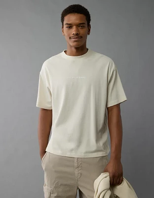 AE Laidback Luxe Heavyweight Oversized Logo Graphic T-Shirt