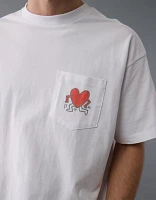 T-shirt à image Keith Haring droit AE