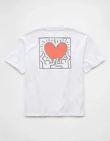 AE Boxy Keith Haring Graphic T-Shirt