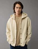 AE Laidback Luxe Heavyweight Button-Up Hoodie