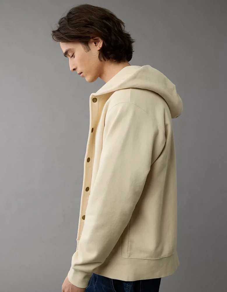 AE Laidback Luxe Heavyweight Button-Up Hoodie