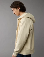 AE Laidback Luxe Heavyweight Button-Up Hoodie