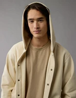 AE Laidback Luxe Heavyweight Button-Up Hoodie