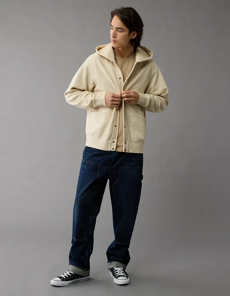 AE Laidback Luxe Heavyweight Button-Up Hoodie