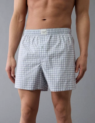 AEO Men's Plaid Stretch Boxer Short
