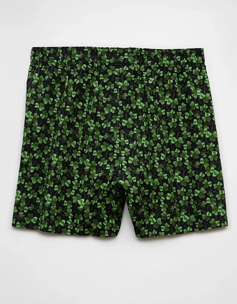 AEO Men's St. Patrick's Day Clovers Stretch Boxer Short