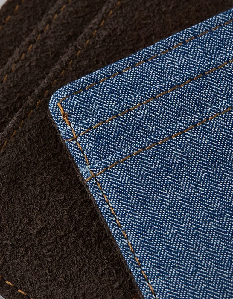 AE Leather & Denim Cardholder