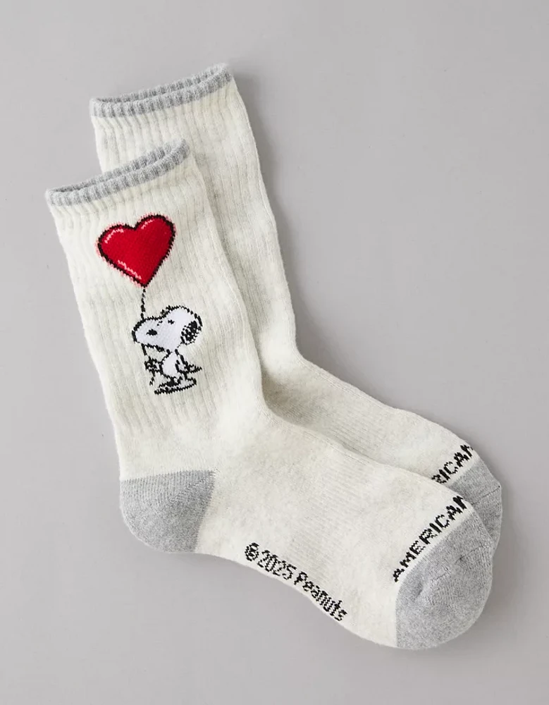 AE Snoopy Valentine's Day Crew Socks