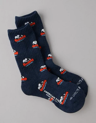 Mi-chaussettes en tissu éponge Snoopy AE