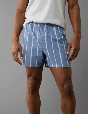 AEO Men's Striped Poplin Pocket Boxer Short