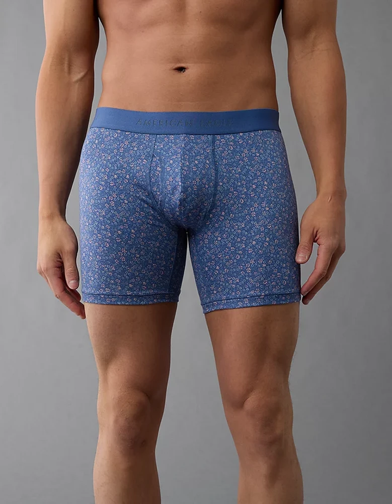 Caleçon boxeur ajusté classique de 6 po motif floral pour hommes AEO