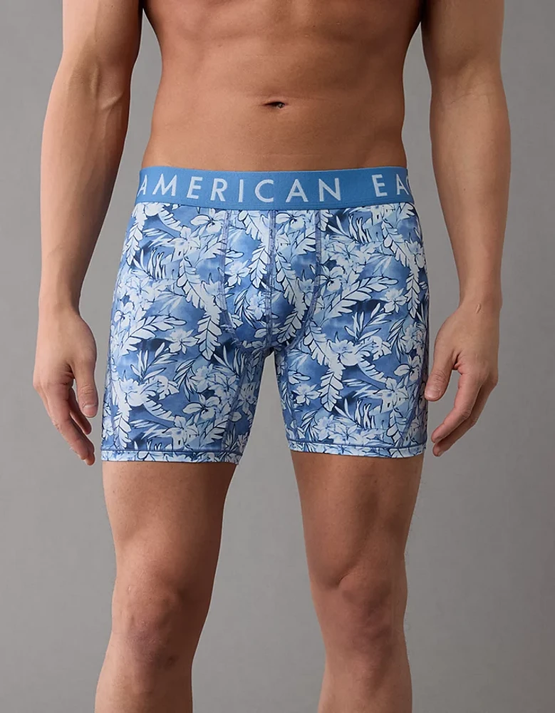 Caleçon boxeur ajusté Flex de 6 po motif floral pour hommes AEO