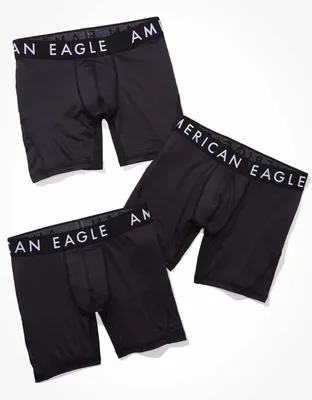 Ensemble de trois caleçons boxeurs ajustés Flex 6 po couleur unie pour hommes AEO