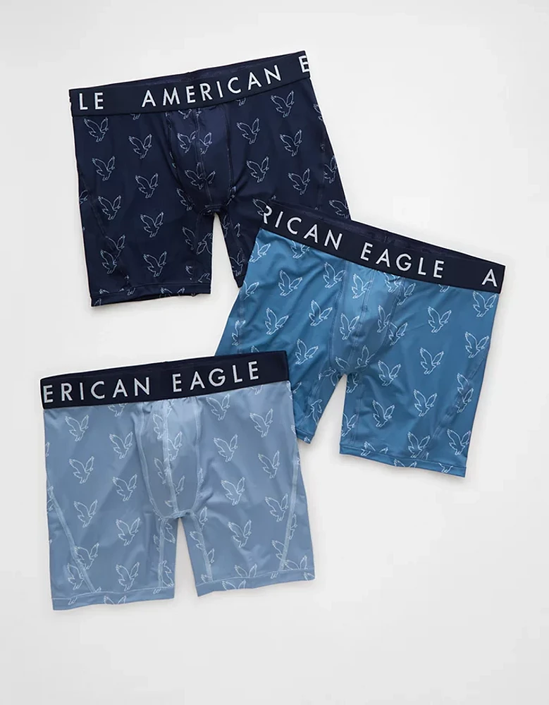 Ensemble de trois caleçons boxeurs ajustés Flex 6 po pour hommes AEO