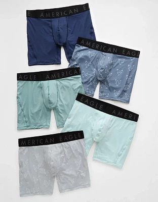 Lot de cinq caleçons boxeurs ajustés Flex 6 po pour hommes AEO