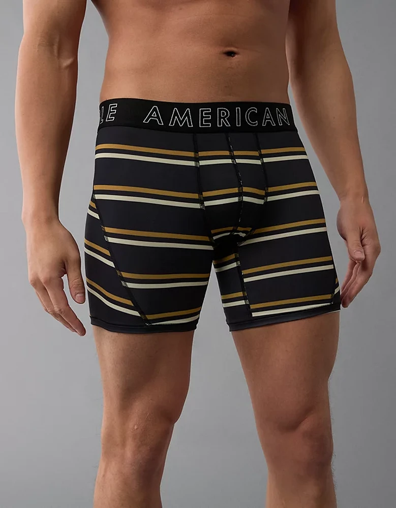 Caleçon boxeur ajusté Flex de 6 po à rayures pour hommes AEO
