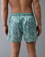 AEO Men's Palm Trees Satin Pocket Boxer Short