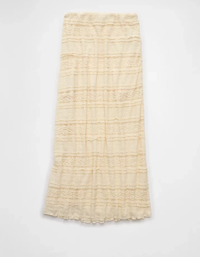 AE High-Waisted Lace Maxi Skirt