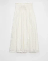 AE High-Waisted Smocked Maxi Skirt