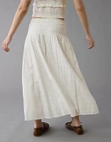 AE High-Waisted Smocked Maxi Skirt
